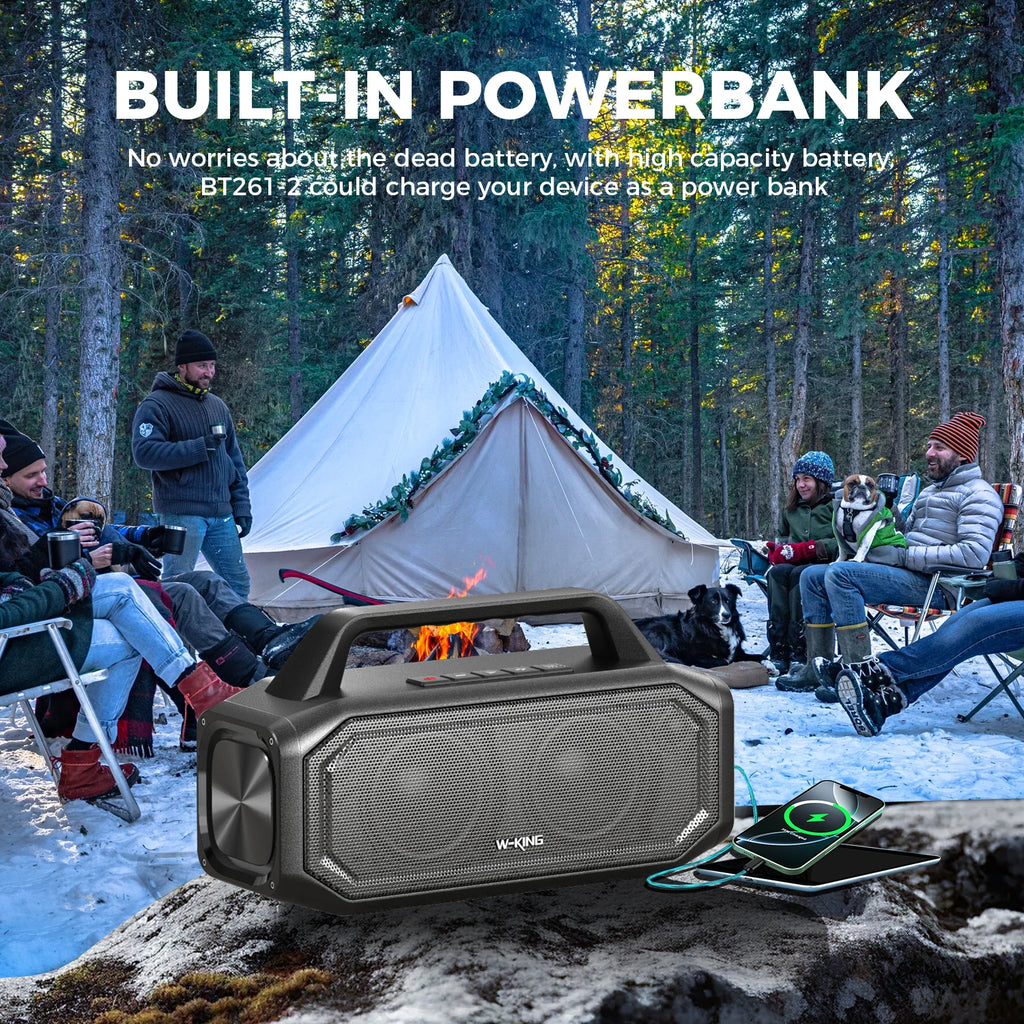 Enceinte Bluetooth portable W-KING BT261-2, 80 W