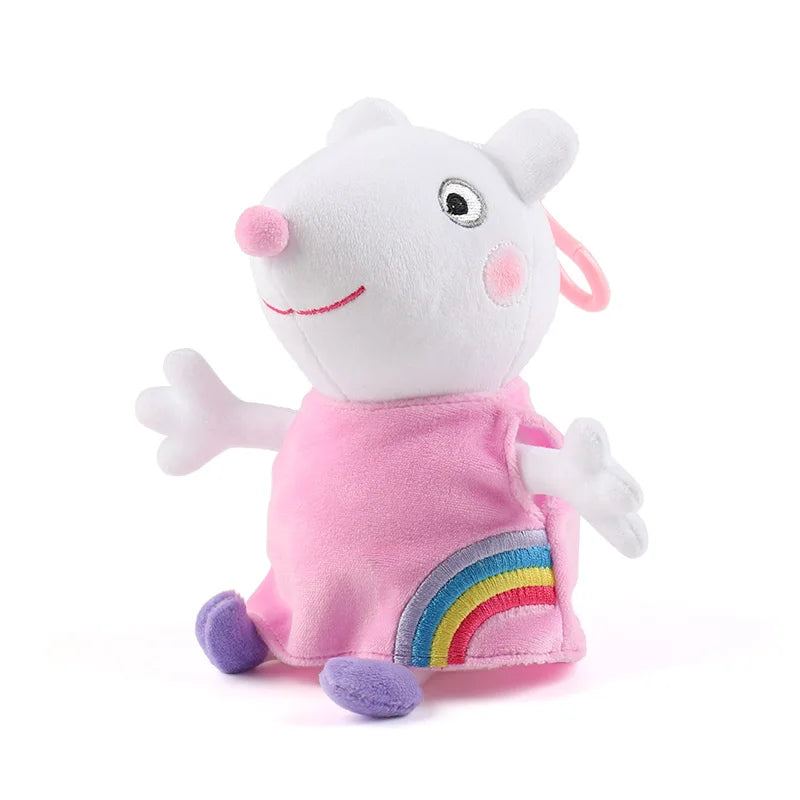 100% Genuine Peppa Pig 12-19cm Peppa George Evie Plush Toy Evy Cartoon Stuffed Animals Doll Children Birthday Christmas Gift