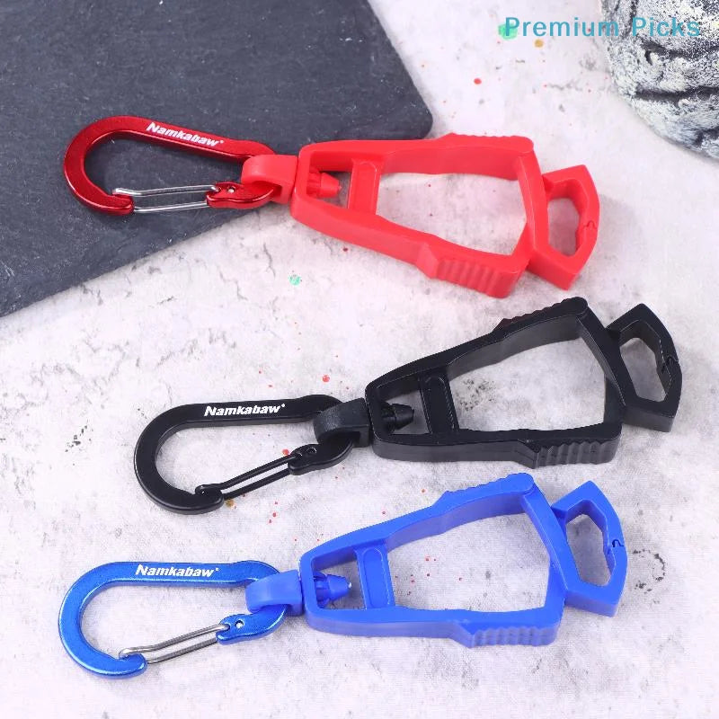 portable1Pc Multi-purpose Anti-drop Hook Work Gloves Holder Clip Keys Safety Clamp Camping Outdoor Glove Clip Tools