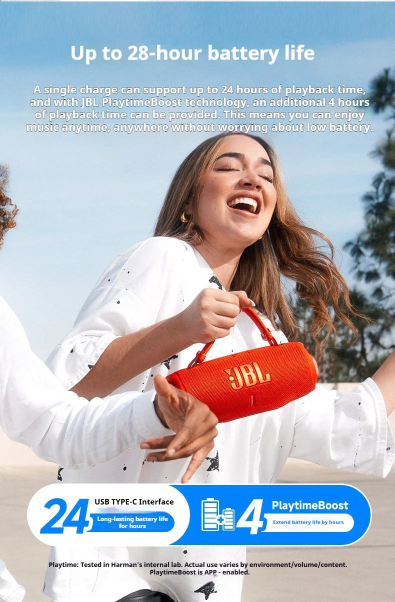 JBL CHARGE6 Portable Bluetooth Speaker IP68 Waterproof Dustproof Wireless Speaker Built-in Powerbank For Outdoor Beach Camping