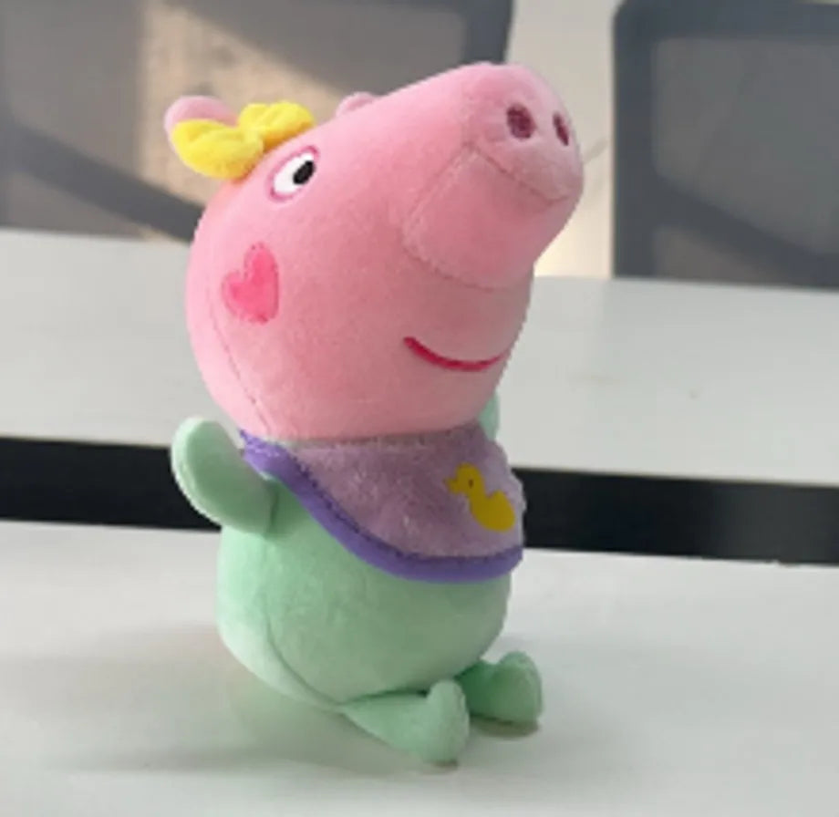 100% Genuine Peppa Pig 12-19cm Peppa George Evie Plush Toy Evy Cartoon Stuffed Animals Doll Children Birthday Christmas Gift