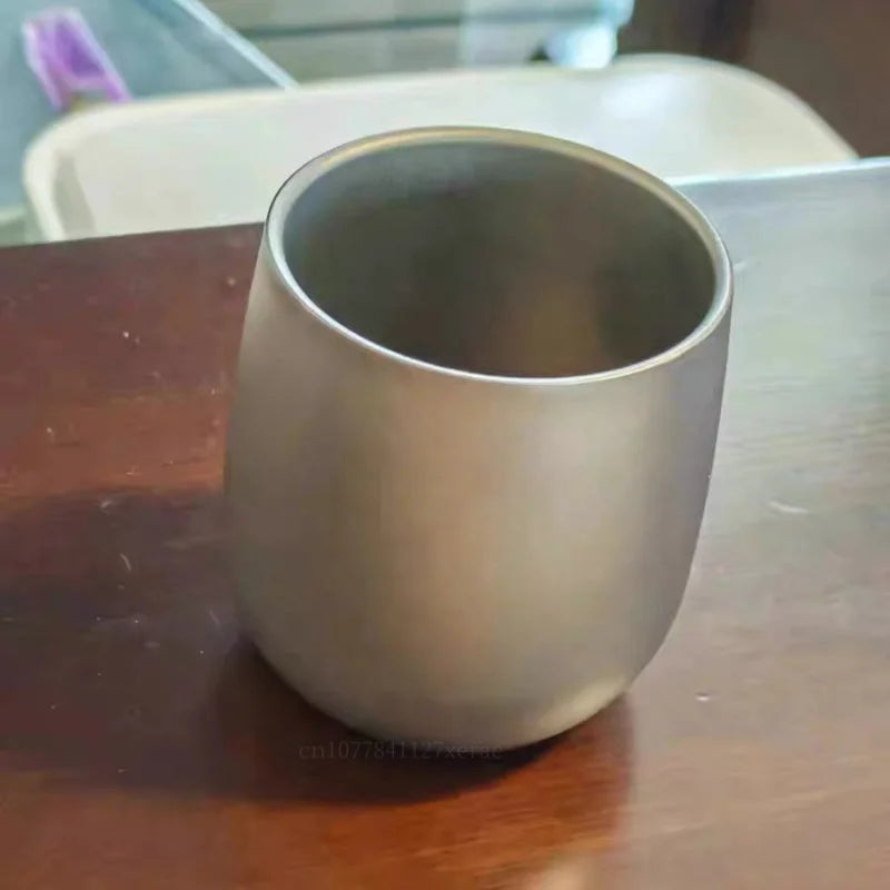 120ml/240ml Double-layer Titanium Cup Outdoor Insulated and Heat-resistant Cup Ultra Lightweight Portable Cup Camping Equipment