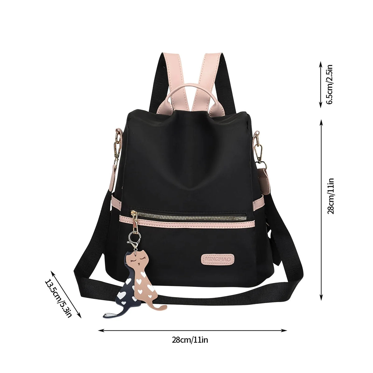 Large School Bags For Teenage Girls Usb Port Canvas Schoolbag Student Book Bag Fashion Black Pink Teen School Backpack