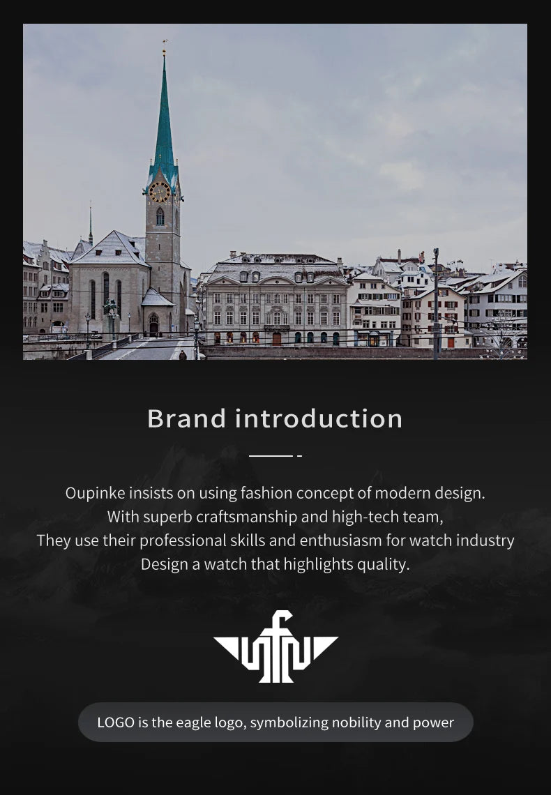 OUPINKE Men's Watches Top Brand Luxury Classic Original Automatic Mechanical Wristwatch Sapphire Mirror Tungsten Steel Calendar