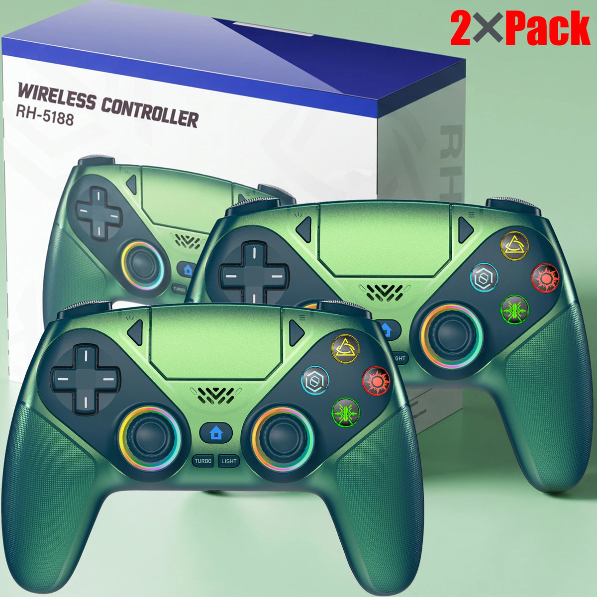 Controller For Playstation 5 PS5/PS5 Pro/Slim/PC Gamepads W/Hall Effect RGB Wireless Game Control Joystick Marco/Turbo Program
