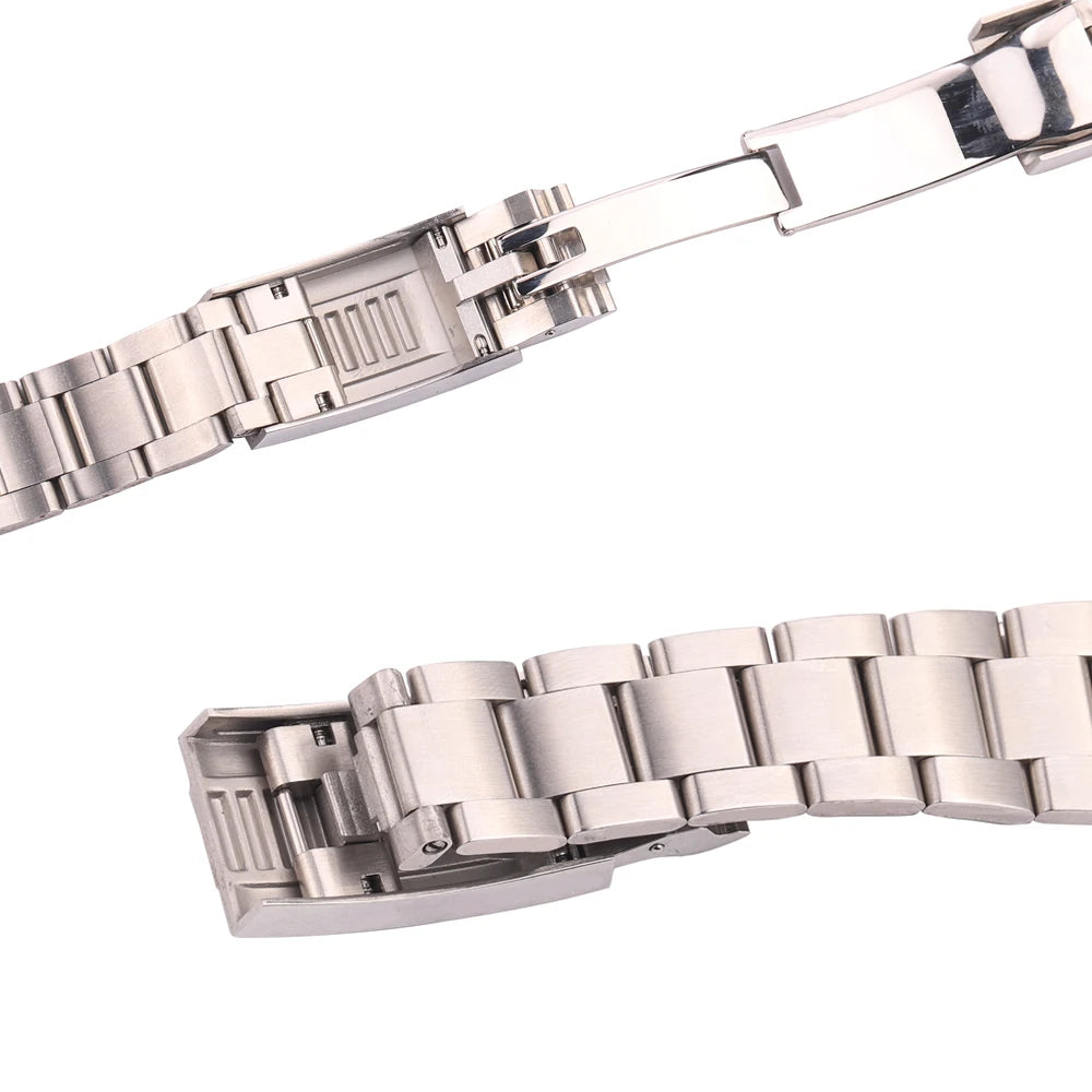 20mm Stainless Steel Watchband Bracelet For Rolex Watch Band Silver Brushed Curved End Replacement Strap