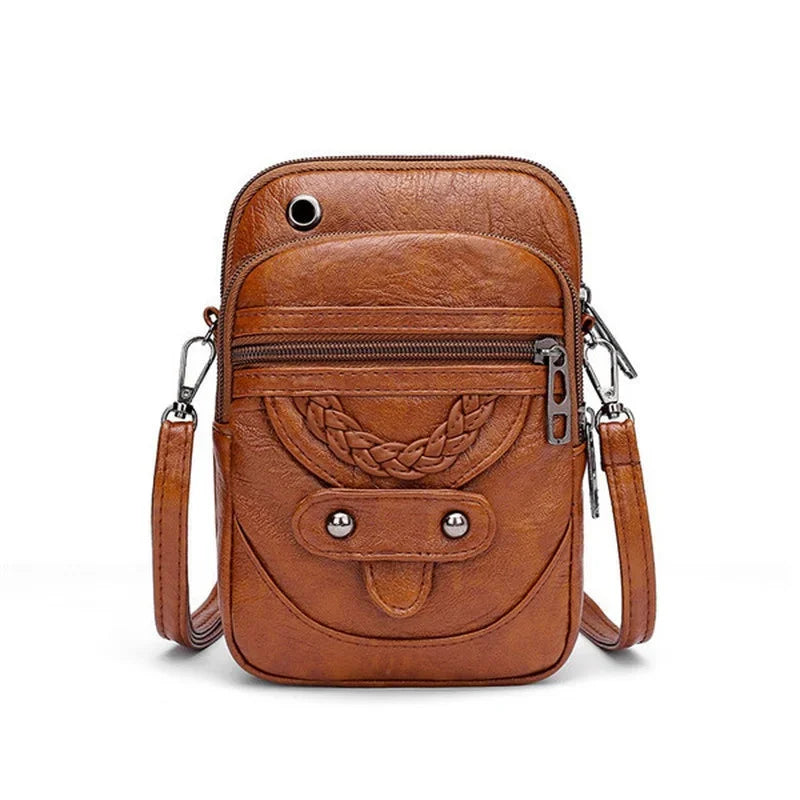 Rossbody New Texture Shoulder Bag Soft Leather Western Style Mature Fashion Retro Small Bag Suitable Ladies All-match Bag