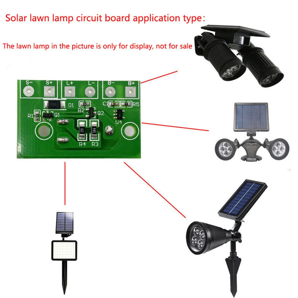 3.7V Solar Controller LED Lantern Light Control Circuit Board Photo Induction Solar Lamp Lithium Battery Controller Module
