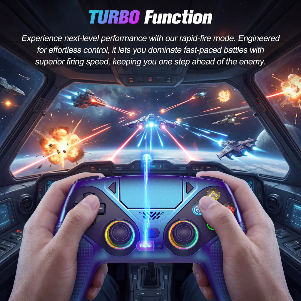 RGB Wireless Gamepad,For Playstation 5/PS5 Controller,With Turbo Dual Sense Vibrate Programming 3D Gaming Controller Console