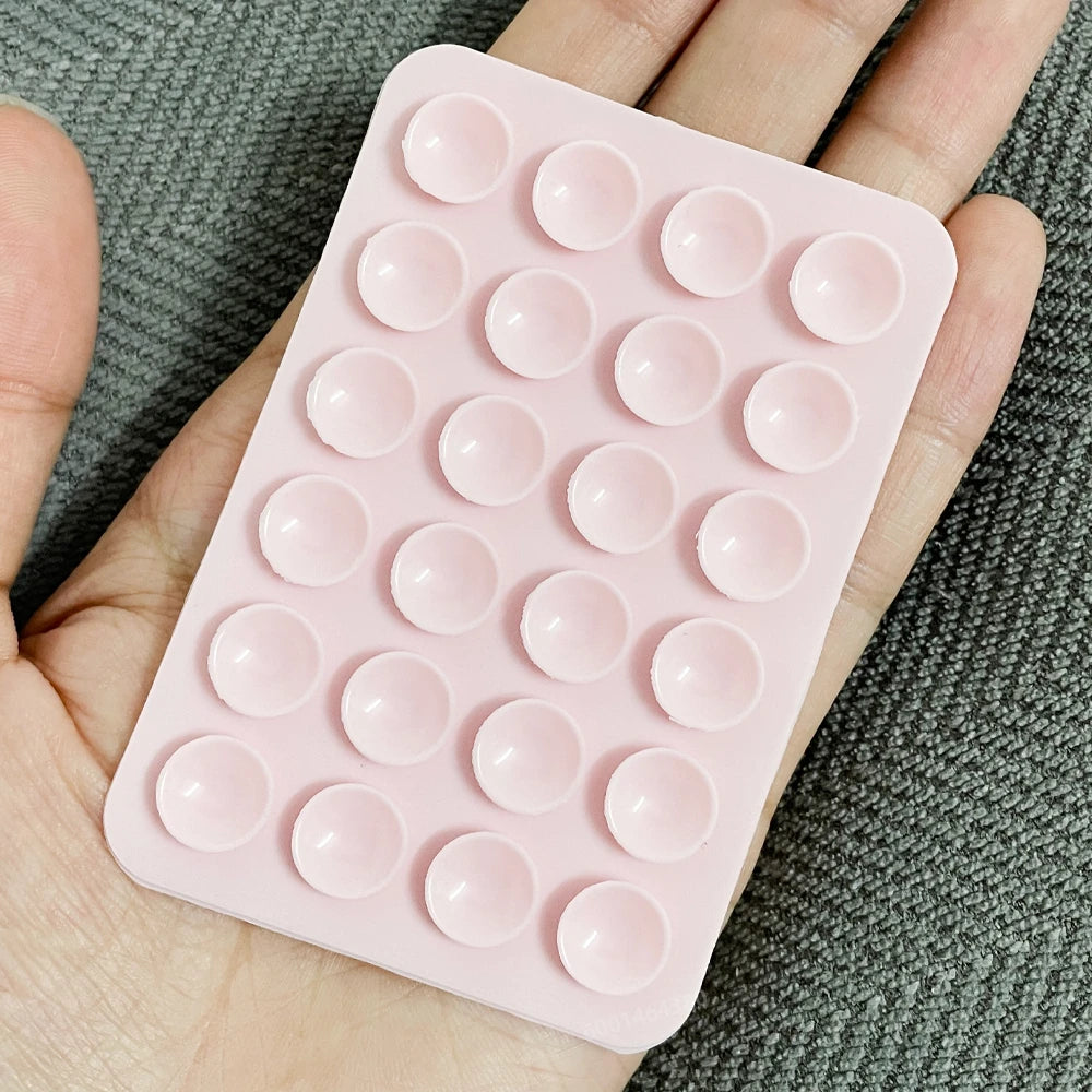 3M Adhesive Backing Candy Color Silicone Suction Phone Case Mount Non Slip Suction Cup Phone Stand Holder For Selfies and Videos