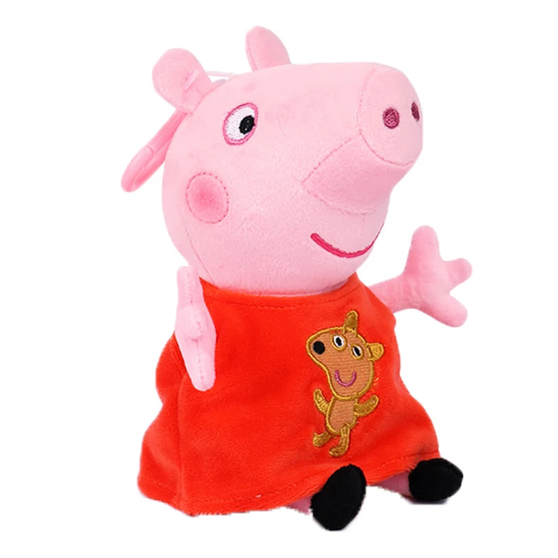 100% Genuine Peppa Pig 12-19cm Peppa George Evie Plush Toy Evy Cartoon Stuffed Animals Doll Children Birthday Christmas Gift