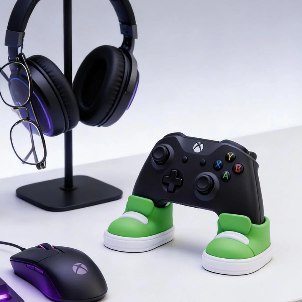 Game Controller Fun Stand - Colorful Shoe-Shaped Holder, Compatible with PS4, PS5, Xbox Controllers, Desktop Decoration
