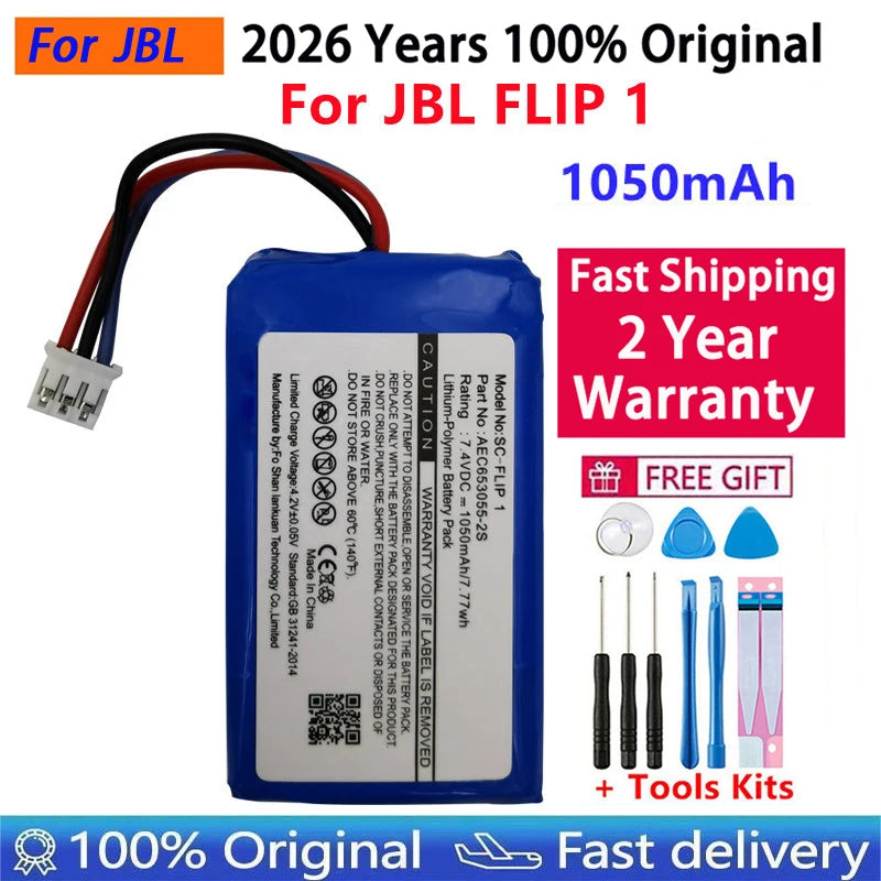2026 Years 100% Original Speaker Battery For JBL Flip 1 2 3 4 5 6 For JBL Flip4 Flip5 Flip6 GSP872693 01 Battery Fast Shipping