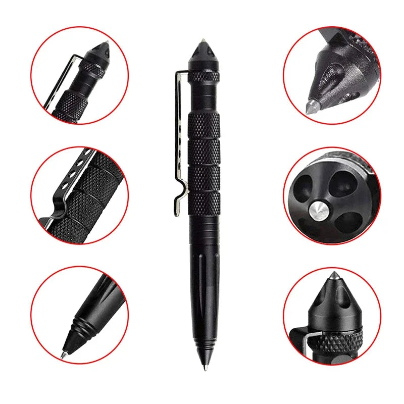 B2 Tungsten Steel Tip Tactical Defense Pen EDC Multi-functional Self-Defense Pen Outdoor Broken Window Cone Survival Pen
