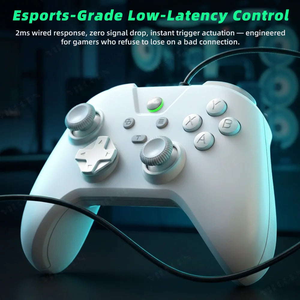 Wired Gaming Controller for PS4 Console PC Controls-No Lag. No Drops Dual Vibration Gamepad for Switch, iOS, Android