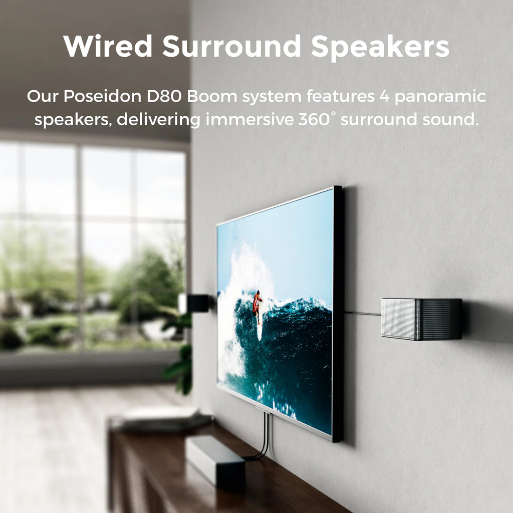ULTIMEA 500W 7.1ch Dolby Atmos Soundbar with Wireless Subwoofer & 4 Surround Speakers, Home Theater System with APP Control