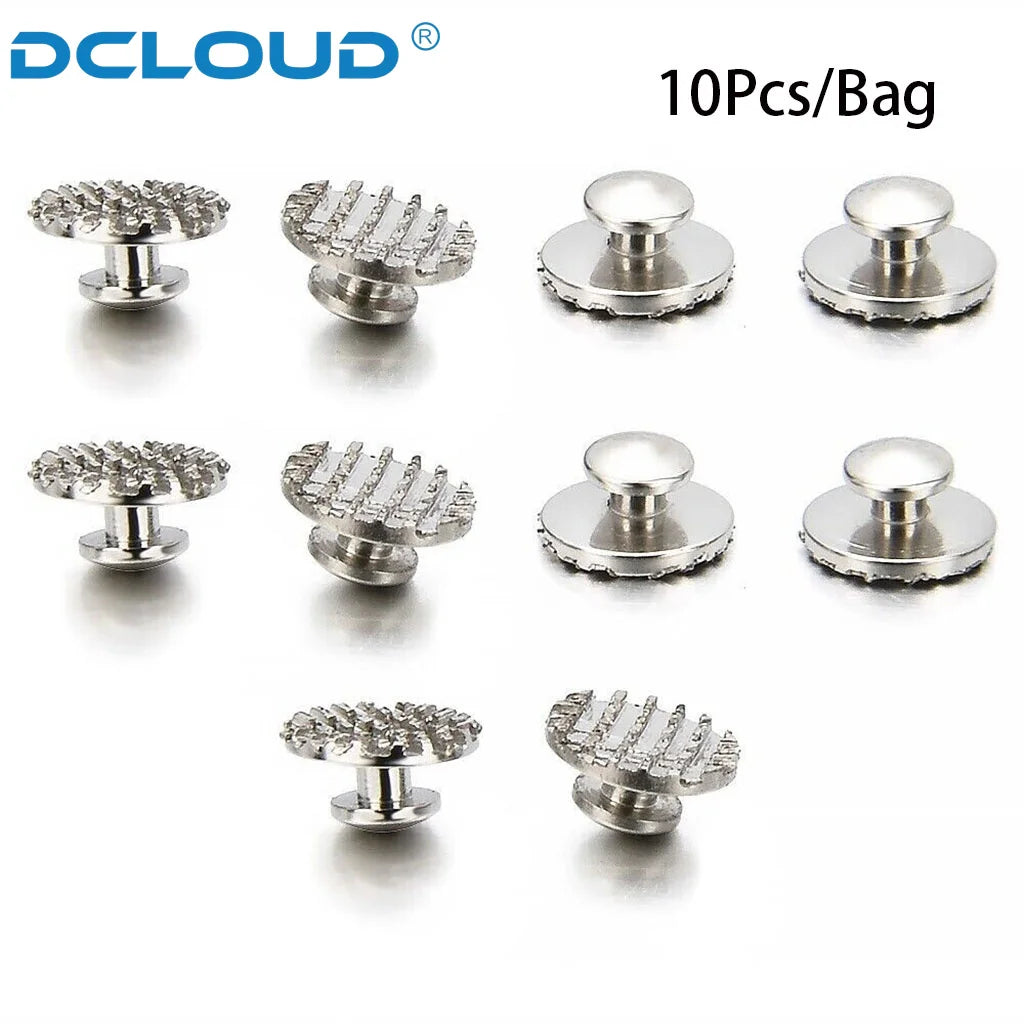DCLOUD 10/50Pcs Dental Orthodontic Lingual Buttons for Bondable Metal Round Mesh Base Button Monoblock Dentist Ortho Materials