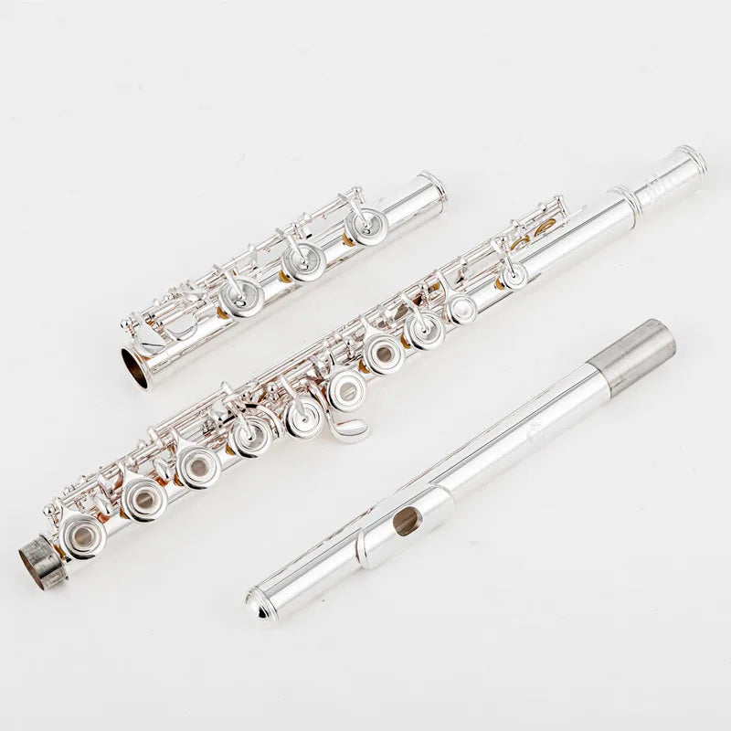 MURAMATSU 17-hole Flute-b Foot e-gorgeous Performance Musical Instrument Copper-l Silver Plated Flute