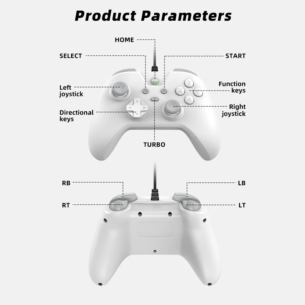 Wired Gaming Controller for PS4 Console PC Controls-No Lag. No Drops Dual Vibration Gamepad for Switch, iOS, Android
