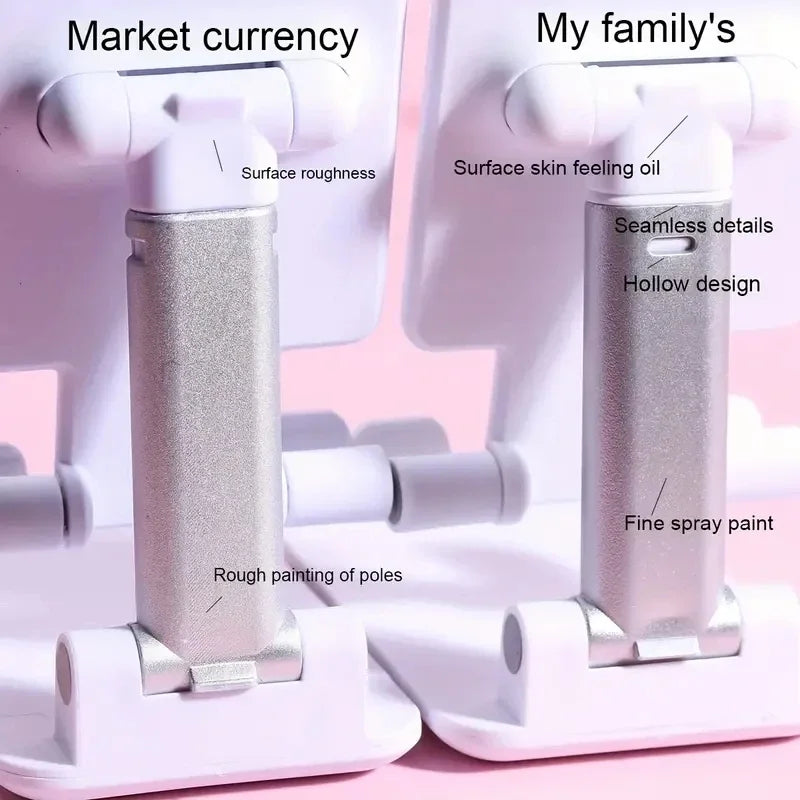 Universal Phone Stand for Desk, Adjustable Tablet Holder Compatible with iPhone iPad , Foldable Cell Phone Stand for Table