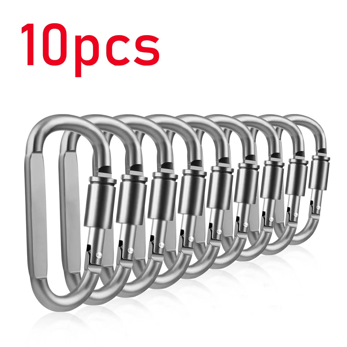 Survival D-ring Large Carabiner 1/10Pcs Keychain Clip Screw Lock Travel Hook Aluminum Aalloy Buckle Karabiner Camping Equipment