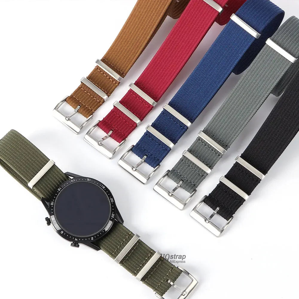 New Belt 18mm 20mm 22mm Nylon Watch Band Universal Wristband Fabric Bracelet for Rolex Watch Strap Accessories