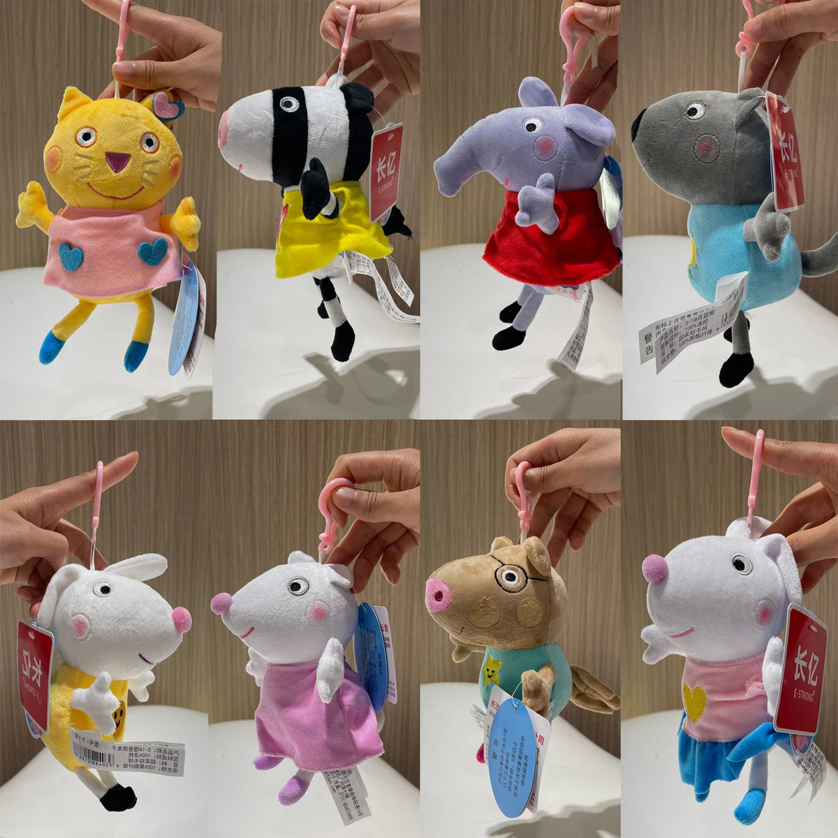 100% Genuine Peppa Pig 12-19cm Peppa George Evie Plush Toy Evy Cartoon Stuffed Animals Doll Children Birthday Christmas Gift