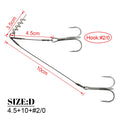 Spinpoler Corkscrew Stinger Rig Hook Double Sharp Treble Pike Bass Fishhook High-Carbon Steel For Soft Lure Fishing Equipment