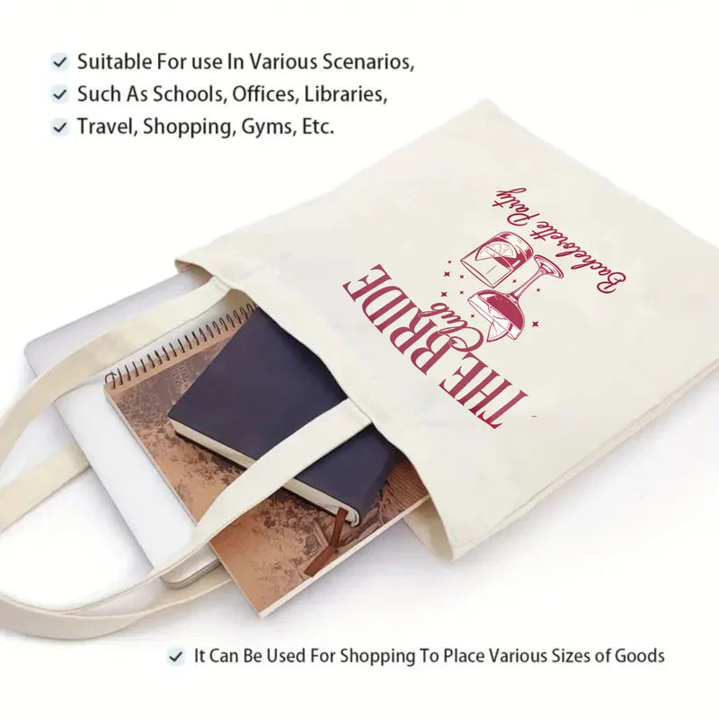 1Personalized printed tote bag，Suitable for going to school、Shopping and book bag ，Rectangular shoulder bag，Can be given to mom、