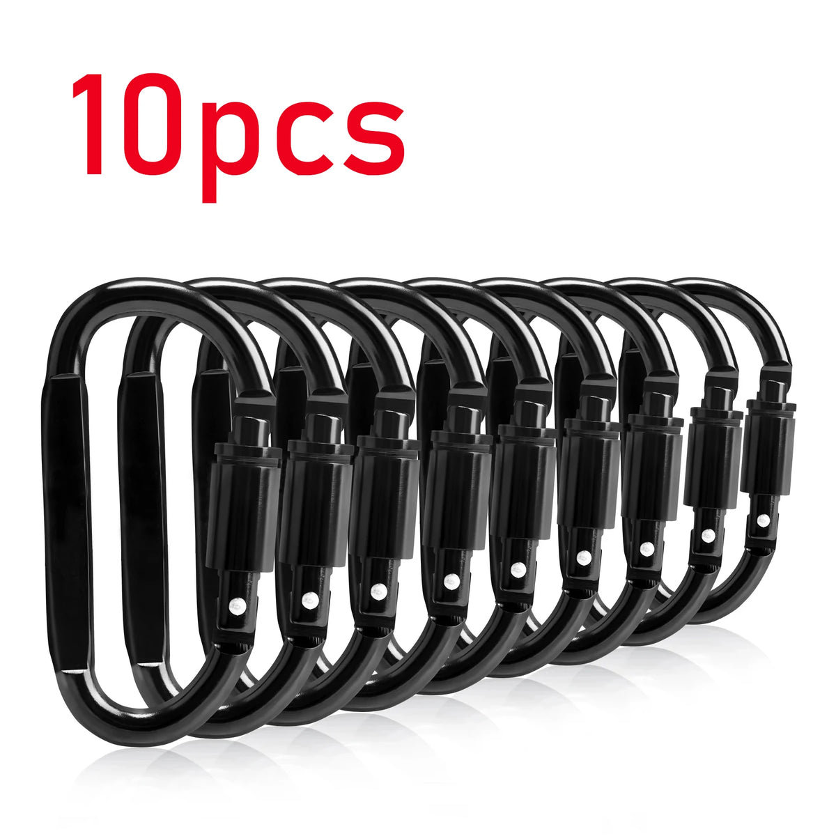 Survival D-ring Large Carabiner 1/10Pcs Keychain Clip Screw Lock Travel Hook Aluminum Aalloy Buckle Karabiner Camping Equipment