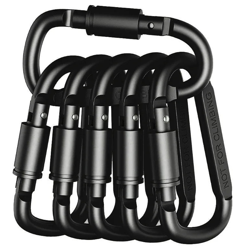 2-6PCS Carabiner Set For Key Camping Survival EDC Outdoor Keychain Clip  Alloy Aluminum Tactical Caribiner Hook Karabiners