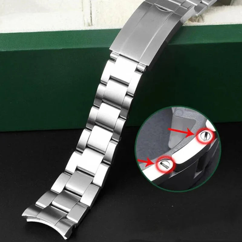 Watch Bracelet for Rolex DAYTONA GMT SUBMARINER Watch Accessories Metal Strap 20mm 904 Solid Stainless Steel Watchbands