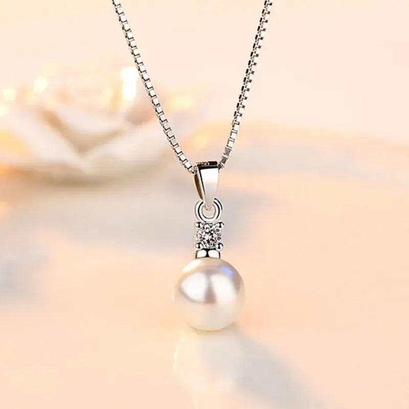 925 Sterling Silver Necklace Zircom for Women 18k Gold Plated Jewelry Pendant Birthday Party Gift Jewelry Gift New N47853
