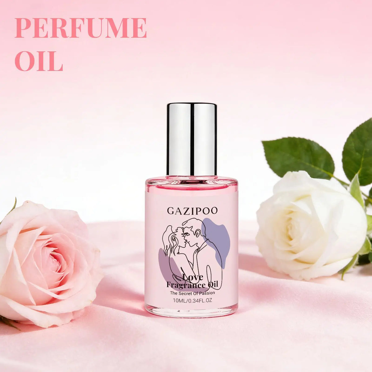 Parfum roll-on unisexe, rose et bois de cèdre