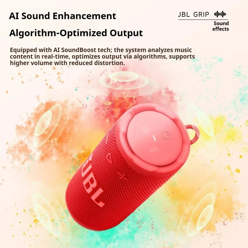 JBL GRIP Portable Wireless Bluetooth Speaker IP68 Waterproof Shockproof Stereo Audio Outdoor Camping Beach Travel Loudspeaker