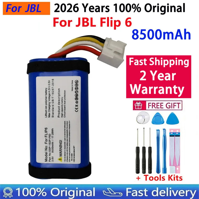 2026 Years 100% Original Speaker Battery For JBL Flip 1 2 3 4 5 6 For JBL Flip4 Flip5 Flip6 GSP872693 01 Battery Fast Shipping