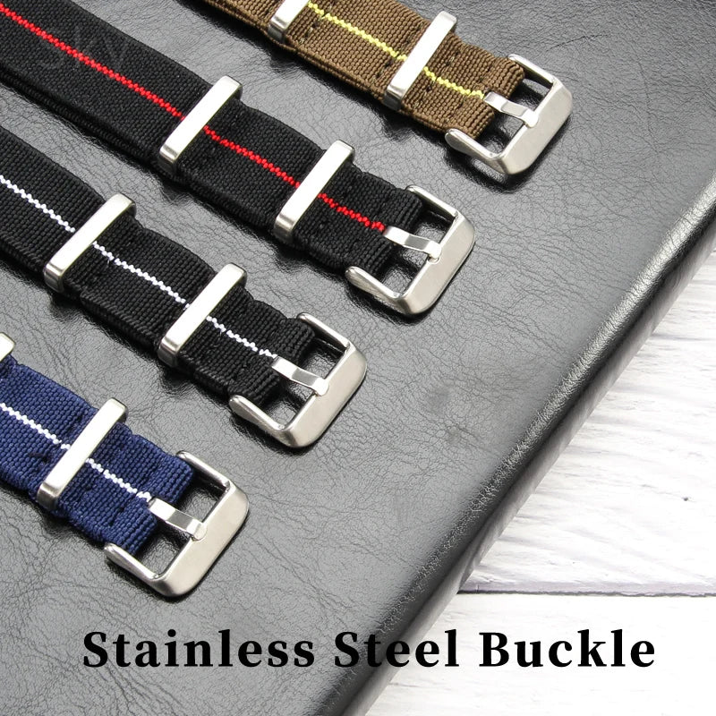 60's French Army Watch Strap for Nylon Watchband for Rolex Seiko Tudor Rolex Black Green Water Ghost Omega Woven Watch Band