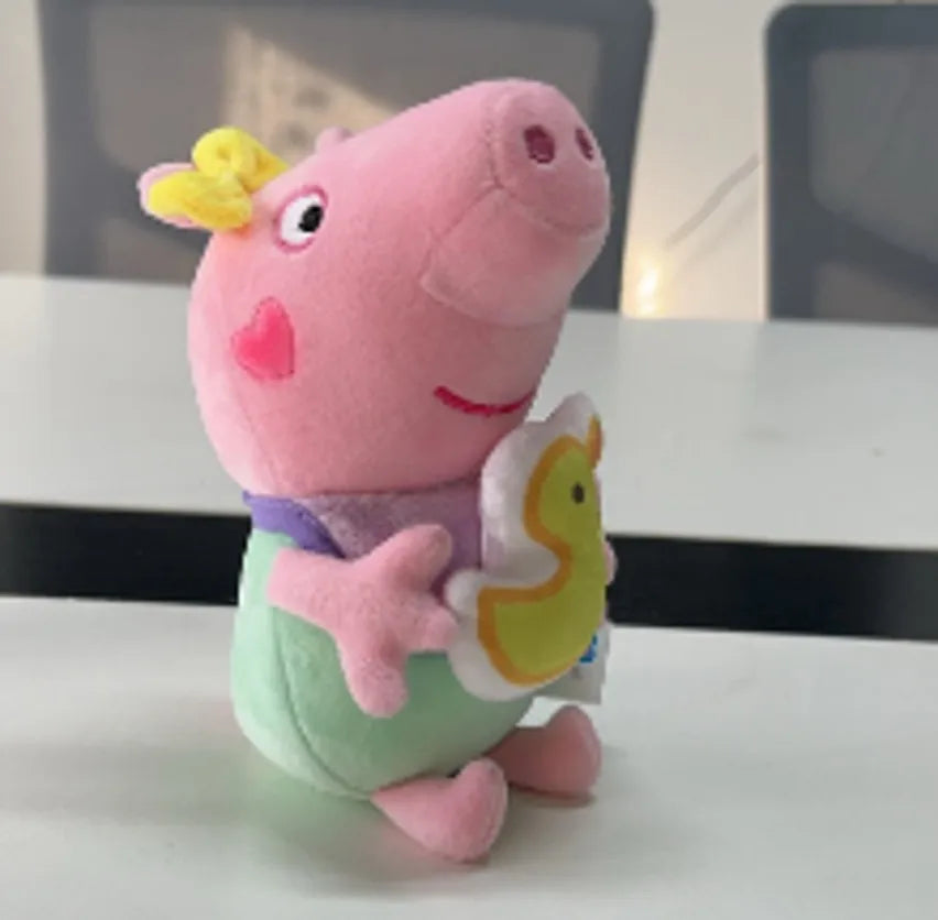 100% Genuine Peppa Pig 12-19cm Peppa George Evie Plush Toy Evy Cartoon Stuffed Animals Doll Children Birthday Christmas Gift