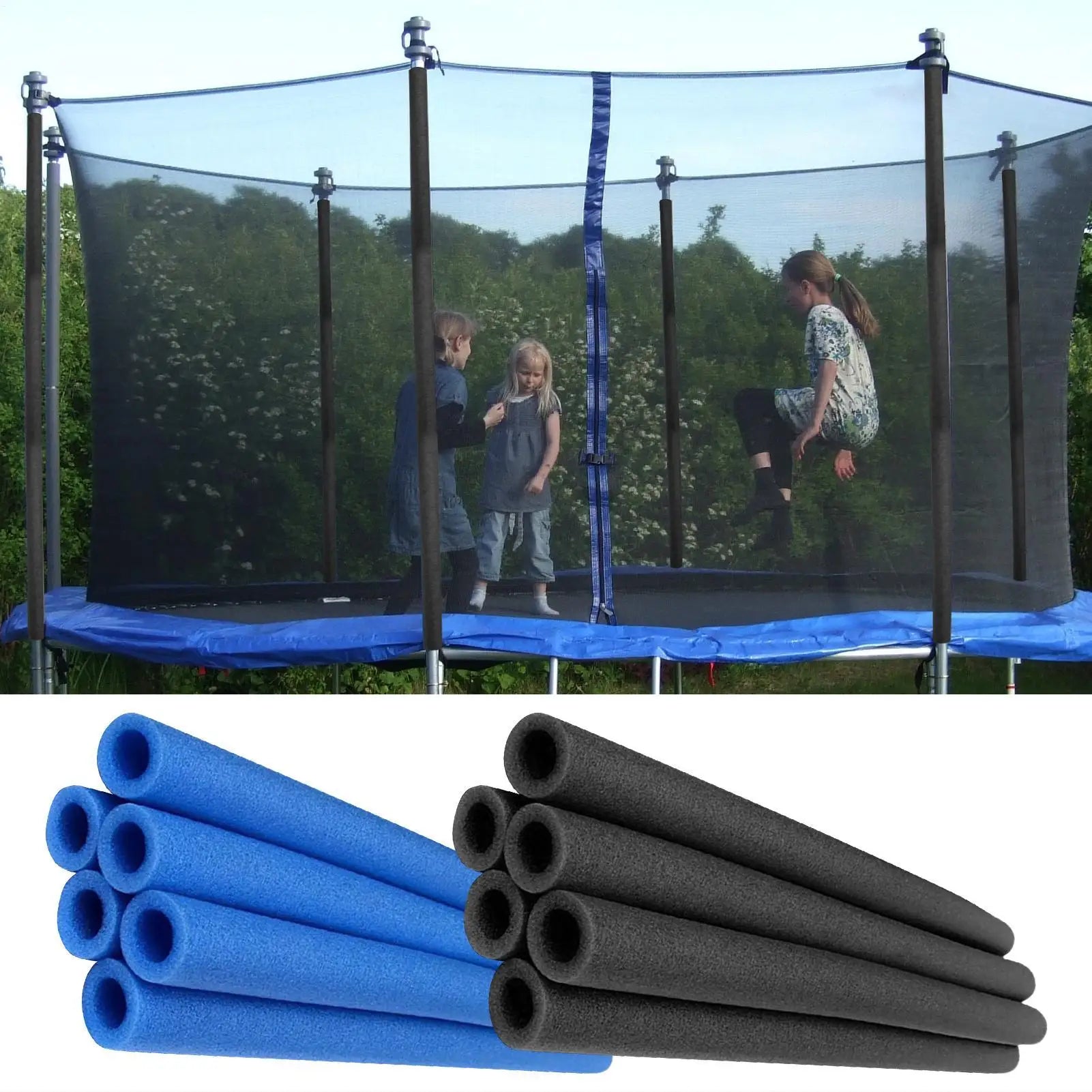 6pcs Trampolines Enclosures Foams Sleeves Replacement Trampolines Protective Poles Cover Paddings for Safety Protections