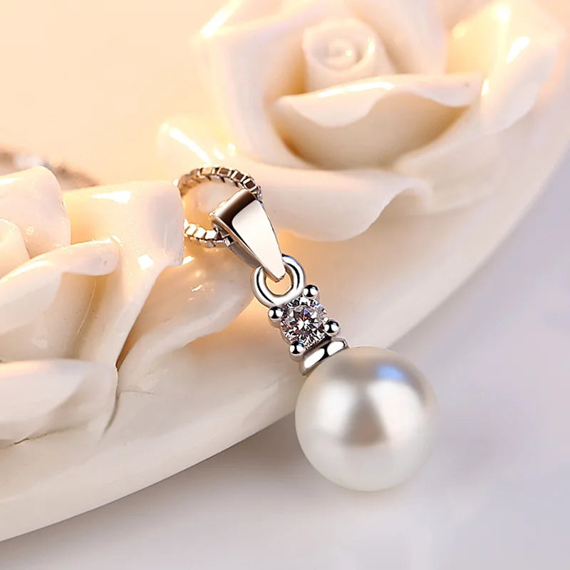 925 Sterling Silver Necklace Zircom for Women 18k Gold Plated Jewelry Pendant Birthday Party Gift Jewelry Gift New N471