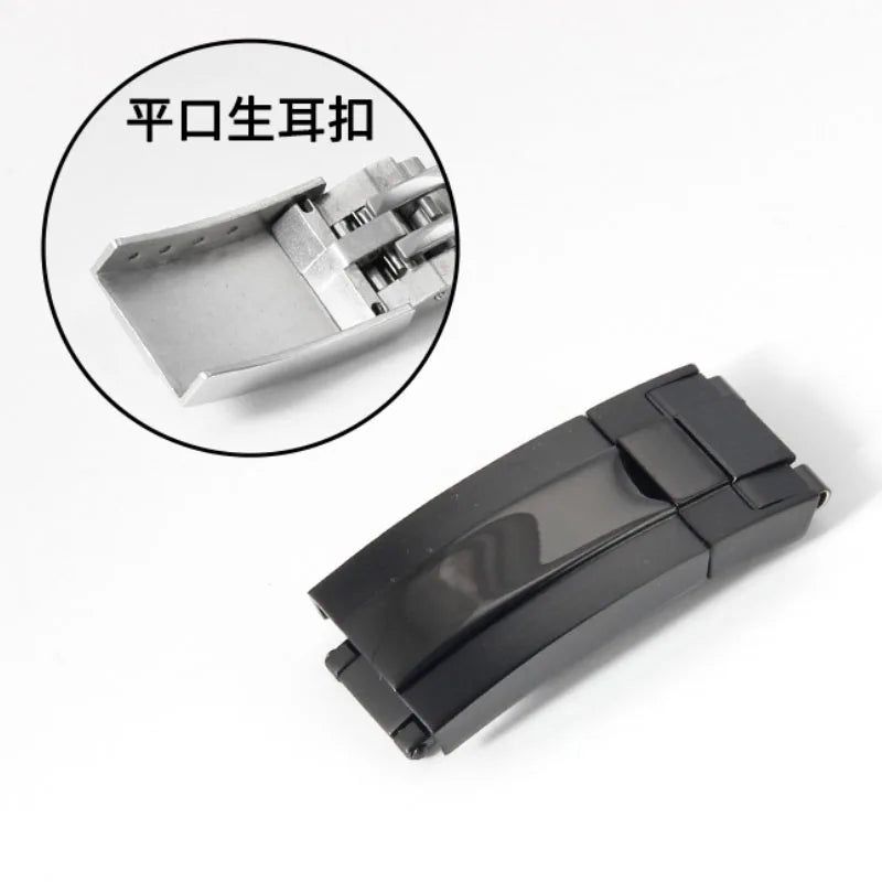 9mm Watchband Clasp for Rolex Submariner GMT Master Daytona Button Stainless Steel Solid Buckle 16mm 18mm Watches Accessories