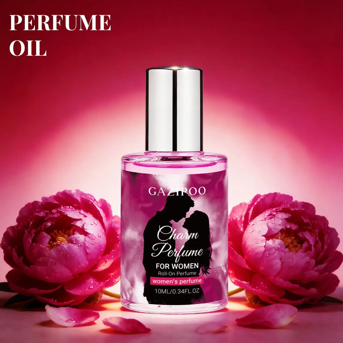 Parfum roll-on unisexe, rose et bois de cèdre