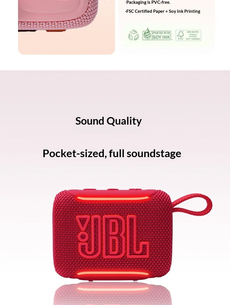 JBL GO5 Portable Wireless Bluetooth Speaker IP67 Waterproof Mini Pocket Speaker Outdoor Beach Hiking Travel Audio
