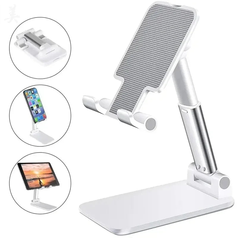 Universal Phone Stand for Desk, Adjustable Tablet Holder Compatible with iPhone iPad , Foldable Cell Phone Stand for Table