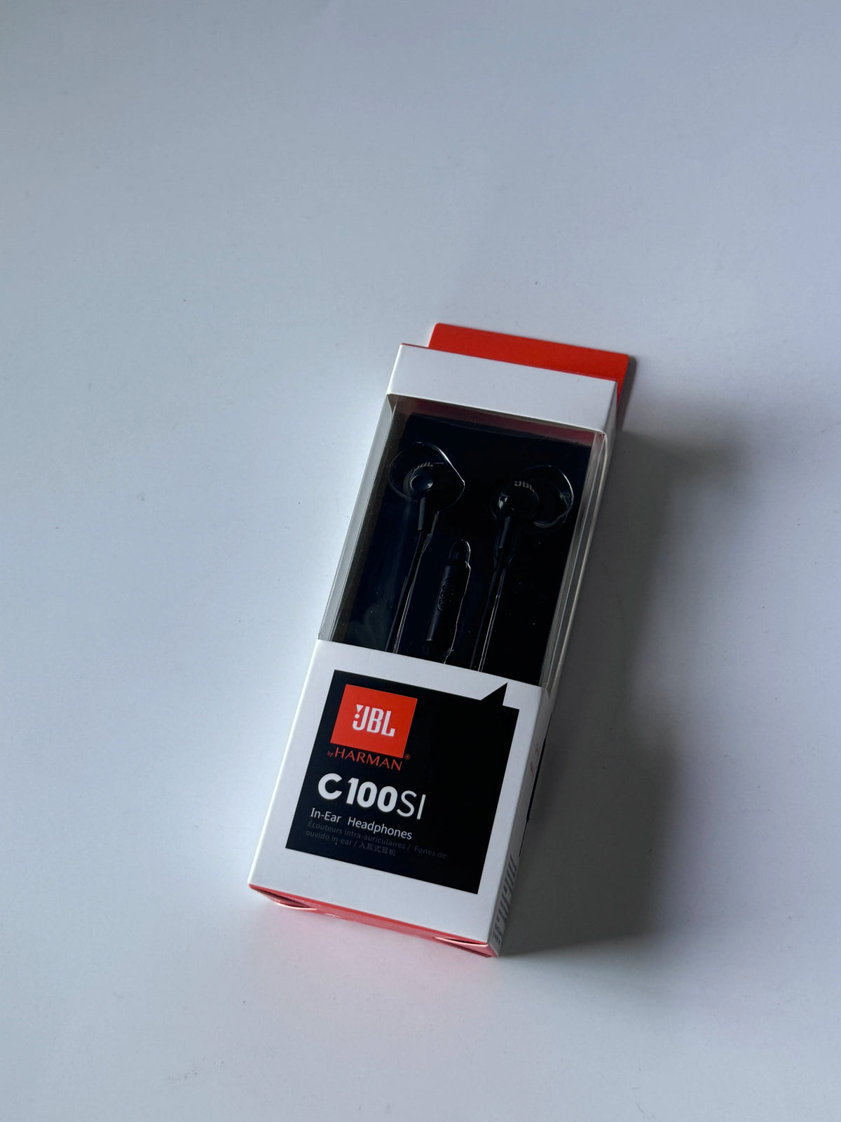 JBL C100SI Wired In-Ear Headphones 3.5mm Jack Earphones With Mic One Button Remote Control Bass Sound For Phone Laptop PC Gaming