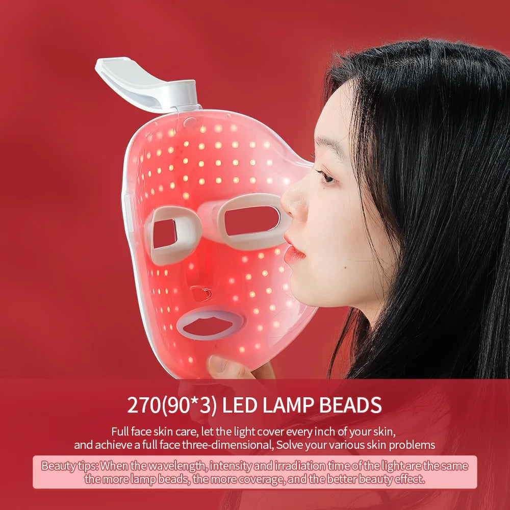7 Colors Photon Facial LED Mask Red Light Therapy Anti Aging Face Neck Beauty Mask Relaxation Treatment Anti-Wrinkle Skin Care