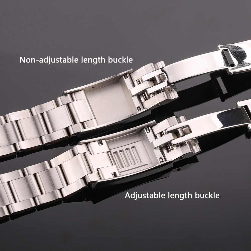 20mm Stainless Steel Watchband Bracelet For Rolex Watch Band Silver Brushed Curved End Replacement Strap