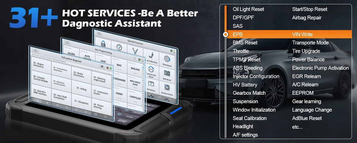 VDIAGTOOL VD70 Lite OBD Scanner Car Diagnostic Tools Automotive Scanner With Key Programming 31+ Reset DOIP CANFD Free Updates