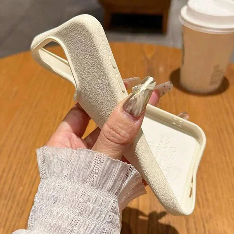 Phone Case For iPhone 17 16 15 Pro Plus 14 13 12 11 Pro Max Shockproof Funda Luxury Fashion 3D Suction Cup Stand Litchi Pattern