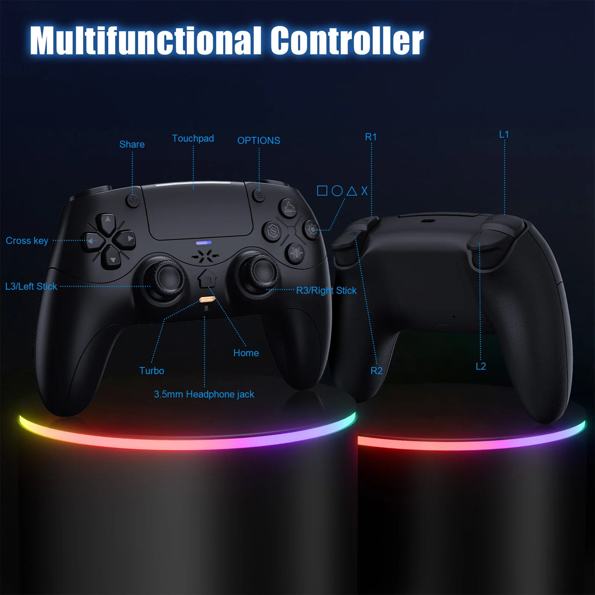 Gamepad For Playstation 5 Wireless with Turbo Dual Sense Vibrate Adaptives Trigger External Mic Gaming PS5 Controller Console